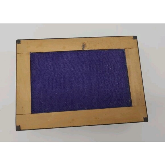 Trinket Box Elephant Tree Wooden Carved Inlaid 5" Box Trinket Box Lined - Picture 4 of 11